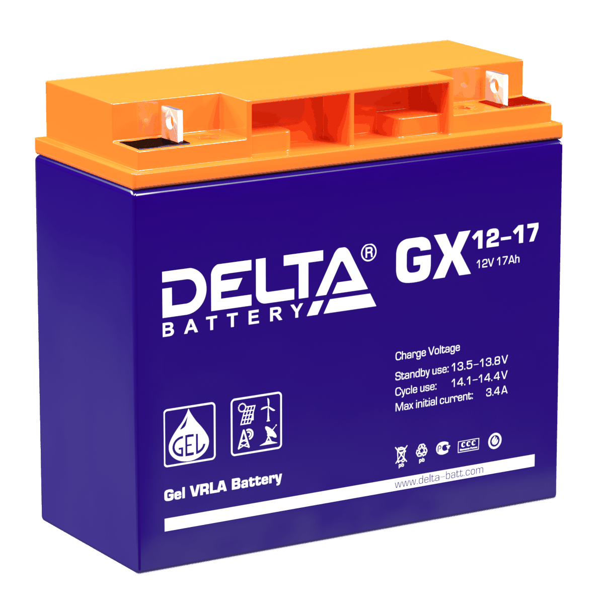 Аккумуляторная батарея Delta GX 12-17