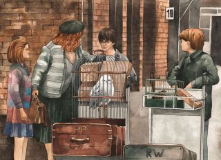 открытка вокзал Kings Cross платформа 9 3/4 Гарри Поттер для посткроссинга