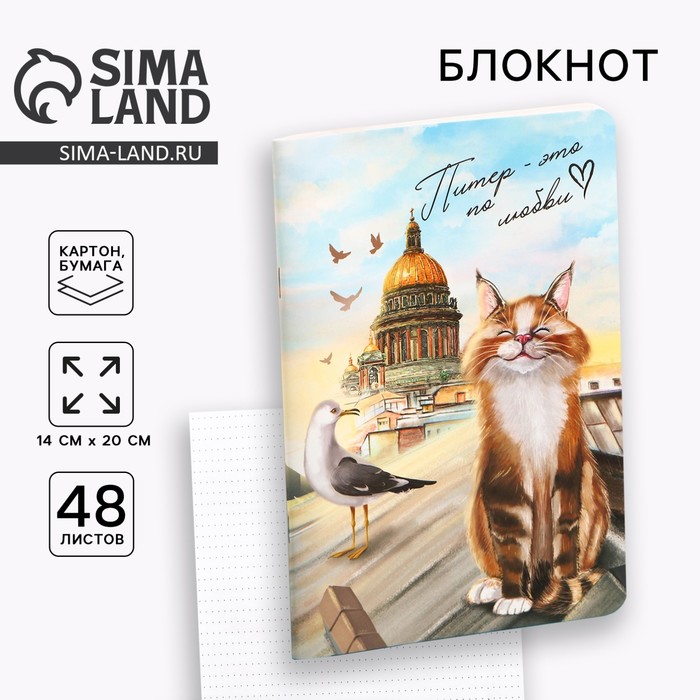 Блокнот софт-тач А5, 48 л «Питер»