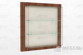 Витрина настенная с полками в раме