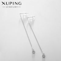 Серьги висячие XUPING соприкосновение, цвет белый в серебре