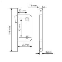 Замок Morelli MM 2090 магнитный WC (90 мм) схема