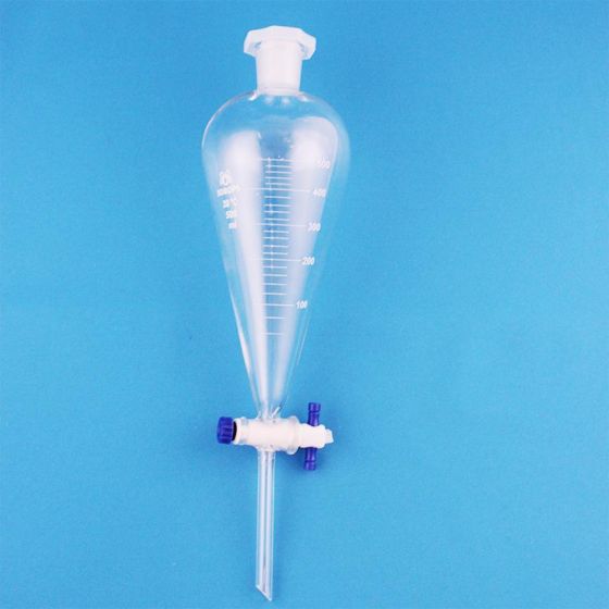 Воронка делительная грушевидная ВД-3-500, объём 500 мл с фторопластовым краном