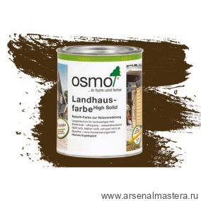 Непрозрачная краска для наружных работ Osmo 2606 коричневая 0,125 л Landhausfarbe Osmo-2606-0,125 11400044