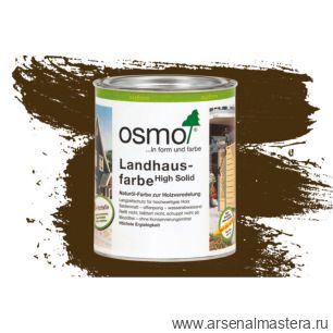 Непрозрачная краска для наружных работ Osmo 2606 коричневая 0,125 л Landhausfarbe Osmo-2606-0,125 11400044