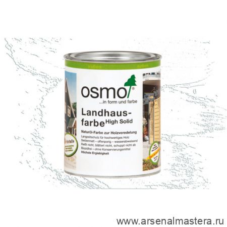 Непрозрачная краска для наружных работ Osmo 2101 белая 0,75 л Landhausfarbe Osmo-2101-0.75 11400027