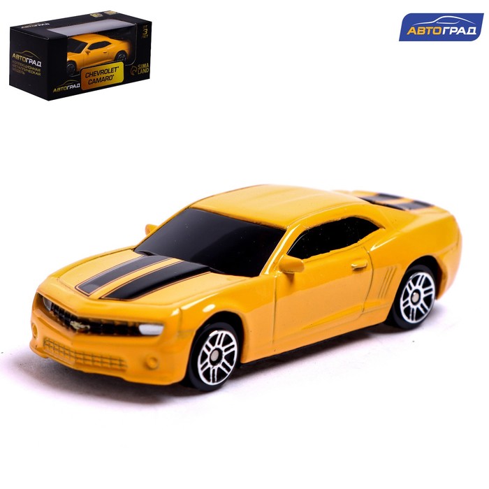 Машина металлическая CHEVROLET CAMARO, 1:64, цвет жёлтый