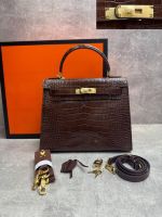 Сумка HERMES KELLY Crocodile 28 см золото