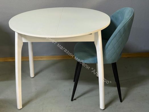 Стол DikLine M46 белый/стекло белое optiwhite