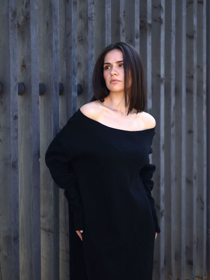 Платье Nebbia бесшовное черное