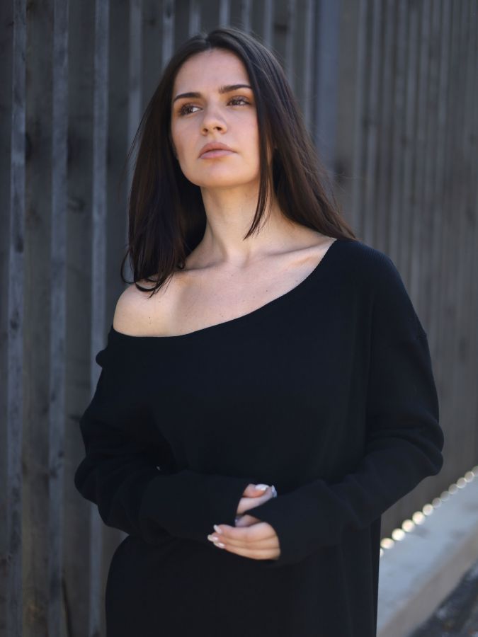 Платье Nebbia бесшовное черное