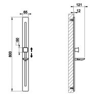Штанга для душа без душа Gessi ISpa 41145 схема 1