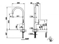 Cмеситель для кухонной мойки  Gessi Stelo 60301/60303 схема 3