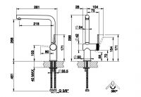 Смеситель Gessi Inedito для кухни 60471/60477 схема 3