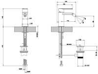 Gessi Trasparenze смеситель для биде 34207 схема 2