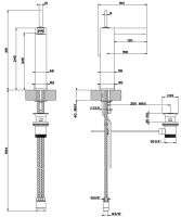 Высокий смеситель для раковины Gessi Rettangolo Cascata 11983 схема 2