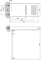 Тропический душ Gessi Segni 49х21,6 см 32862 схема 2