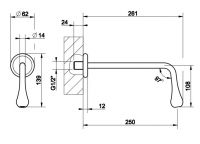 Излив для раковины Gessi Goccia 33719 схема 2