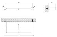 Gessi 316 Полотенцедержатель 54797 30 см схема 2