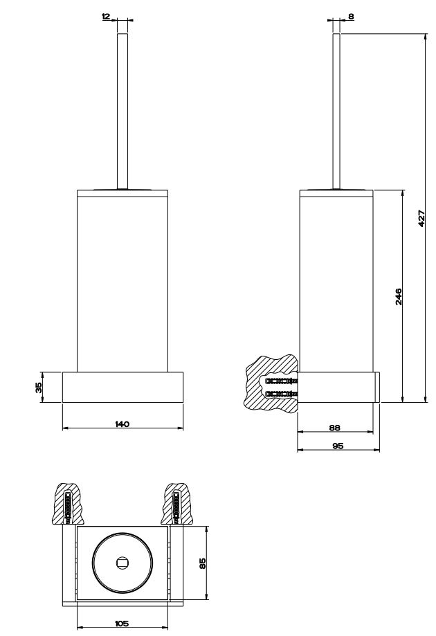 Gessi Rettangolo Ёршик 20819 схема 2