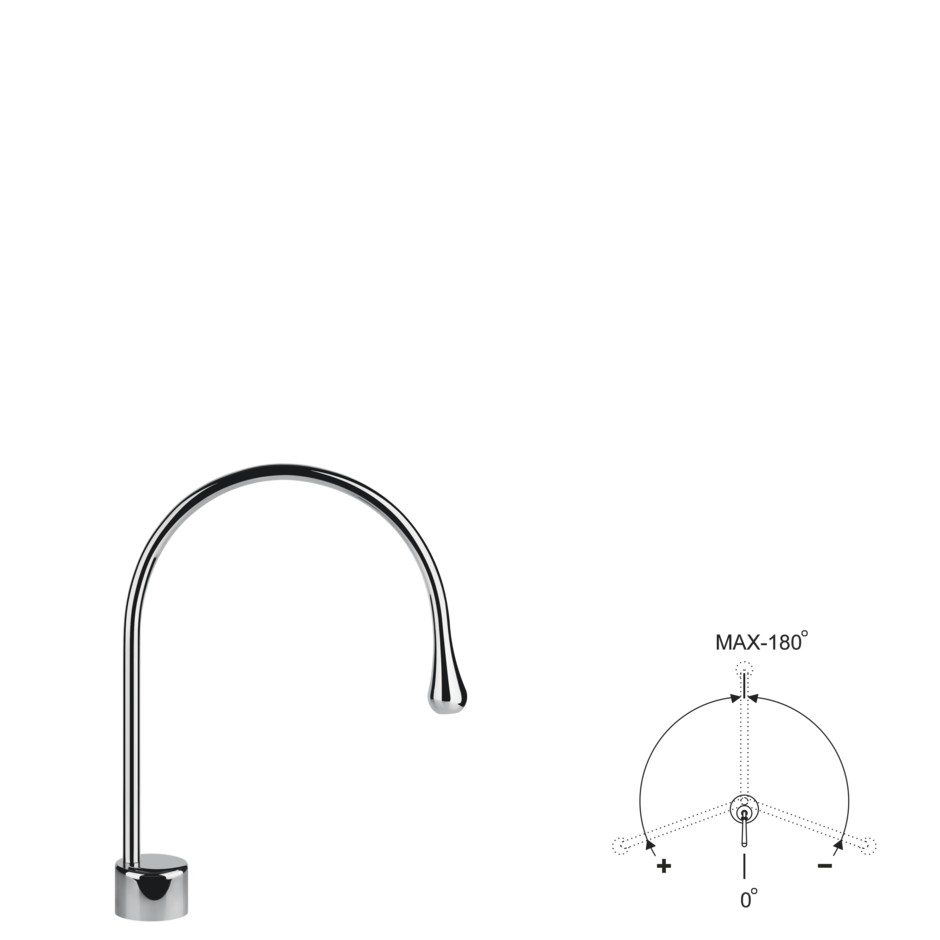 Излив для раковины Gessi Goccia 33852