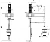 Смеситель для биде Gessi Trame 54307 схема 2