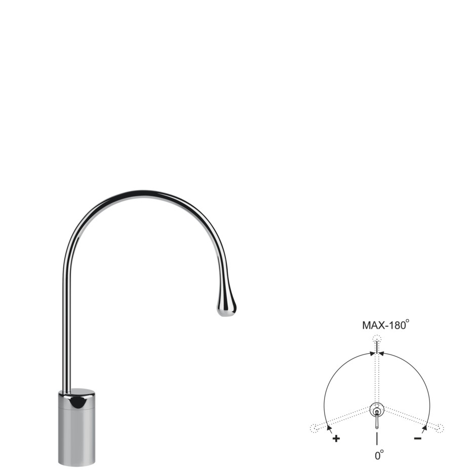 Излив для раковины Gessi Goccia 33855