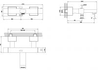 Смеситель для ванны и душа Gessi Rettangolo 20111 схема 9