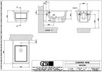 Gessi биде подвесное 46755518 Eleganza 56х39,1 схема 2