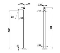 Смеситель для раковины Gessi Flessa 54097 схема 2