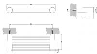 Gessi Cono Полка для душа 45547 30 см схема 3