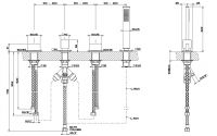 Смеситель Gessi Rettangolo T для ванны/душа 20343 схема 3
