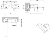 Gessi Ovale смеситель для раковины 23087 схема 3