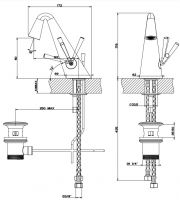 Gessi Cono смеситель для раковины 45002 схема 3