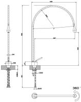 Gessi Goccia смеситель для раковины 33603 схема 3