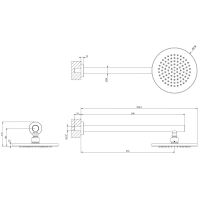 Лейка для верхнего душа Gessi Minimalistic Shower 54149 схема 2