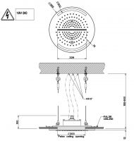 Тропический душ Gessi Inciso Wellnes 35 см 57829+57878 схема 2