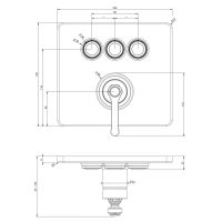 Смеситель термостатический Gessi Hi-Fi Eclectic внешние части 65244 схема 2