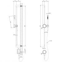 Гарнитур душевой Gessi Origini 66142 схема 2