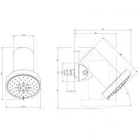Наклонный верхний душ FLESSA Gessi Spotwater316 57249 схема 8