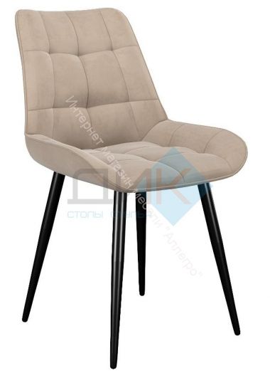 Стул DikLine 206М микровелюр B03 BEIGE, ножки черные