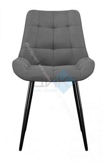 Стул DikLine 206М микровелюр B22 GREY, ножки черные