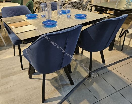 Стул DikLine 222М микровелюр Z20 синий, ножки черные