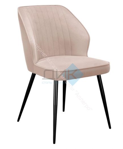 Стул DikLine 222М микровелюр B03 BEIGE, ножки черные