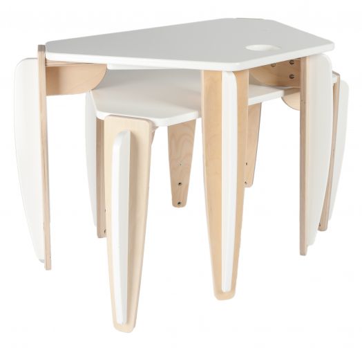 Стол растущий, штабелируемый "Эдди" Трапеция индивидуальная на 1 место  (Зелёный)