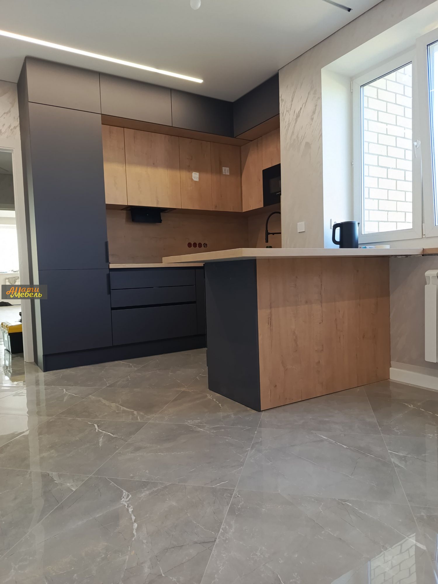 кухонный гарнитур с нишей для автоматической моющей станции(робота-пылесоса) за 0 ₽