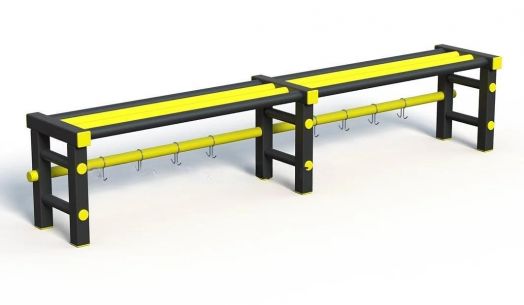 Полка навесная пластиковая в бассейн 2000х320х350 мм