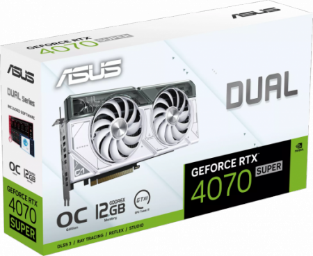 Видеокарта GeForce RTX 4070 Super 12Gb Asus DUAL-RTX4070S-O12G-WHITE