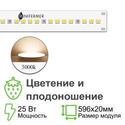 Фитолампа линейная 60см 25Вт для растений Минифермер Цветонос