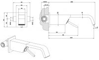 Смеситель Gessi Rettangolo XL для раковины 26295 схема 1